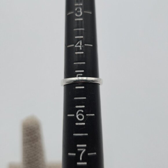 Size 5 Sterling Silver Blue Sapphire Celtic Accent Band Ring A4285 - Picture 7 of 9